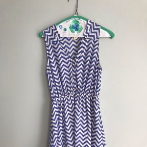 Periwinkle Blue Chevron Dress